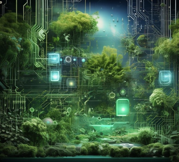 环保科技壁纸，未来科技艺术启示